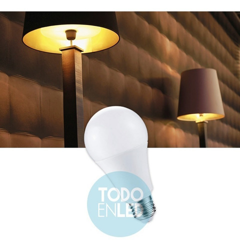 Imagen 2 de 7 de Lampara Bulbo Led A60 12 Watt 12 Volt Ac/dc Luz Fría