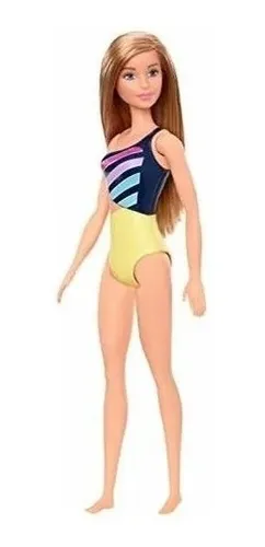Barbie Beach Con Traje De Ba o Casta a Mattel