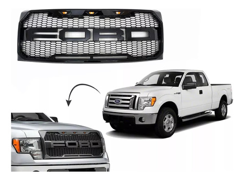 Mascara Ford F150 2009-2015. Tipo Raptor C/led