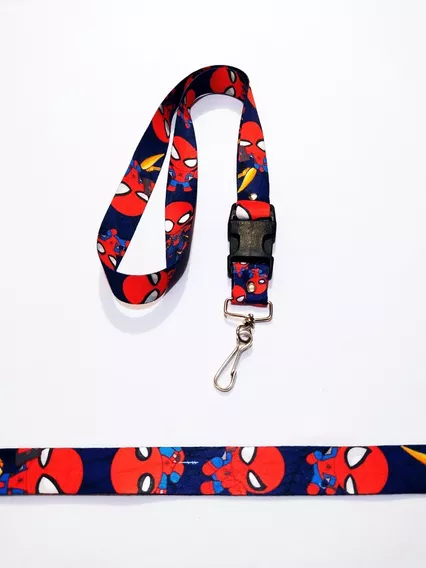 Portagafete Lanyard Marvel Spiderman Hombre Araña Llavero