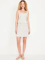 Comprar Mini Falda Rayas Lino Mujer Dama Old Navy