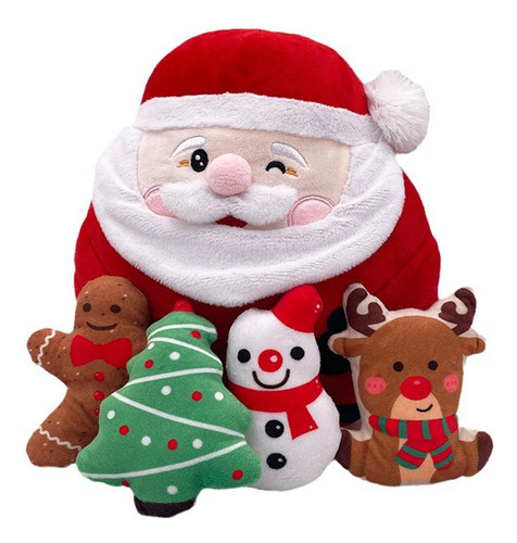 Juguete De Peluche Navideño Con Forma De Alce De Papá Noel C