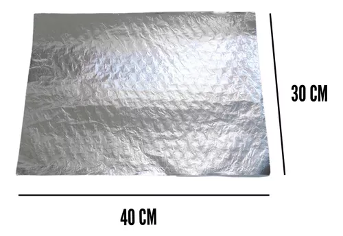 Papel Aluminio Termico 30x40 Cm Ideal Hamburguesas 1kg