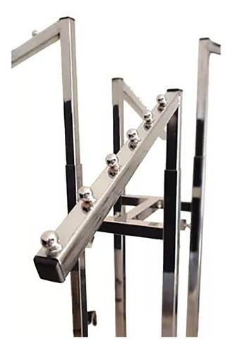Rack Para Colgar Ropa Exhibidor 4 Brazos 1.8m Con Ruedas
