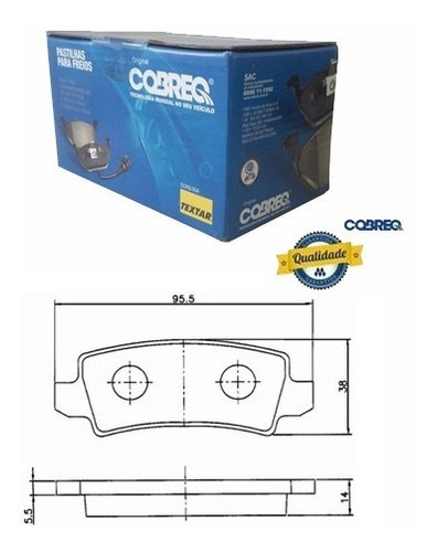 Pastilha De Freio Traseira Fielder 2004 - 2008 Cobreq N1334