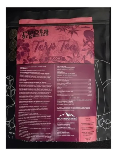 Imagen 4 de 9 de Fertilizante Terp Tea Bloom Orgánico Certificado - 9 Libras