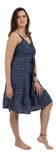 Vestido Elika Hindu Espalda Elasticada