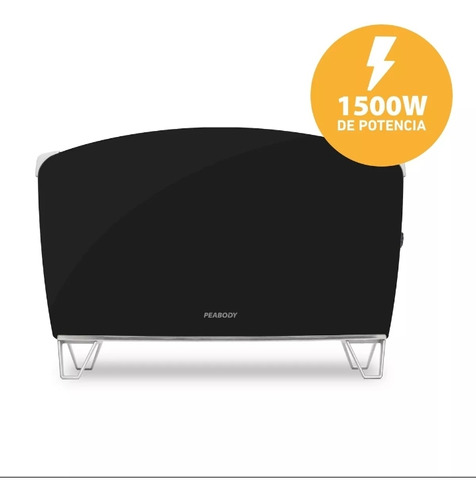 Vitroconvector Peabody Pe-bvc15p Doble Vidrio 1500w Negro