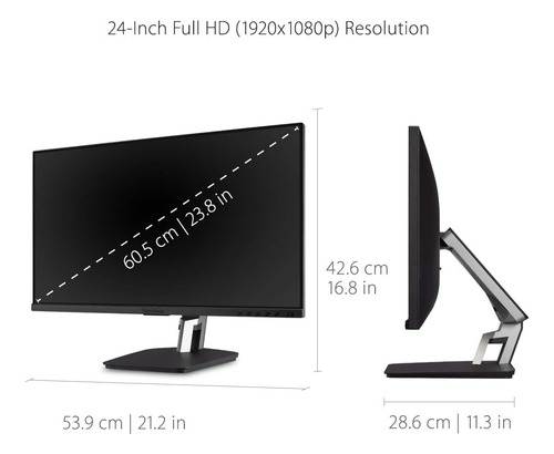 Monitor Táctil Viewsonic Td2455, 1920 X 1080p, Ips, 24»