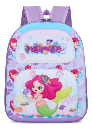 Mochila Infantil Pequena Sereia