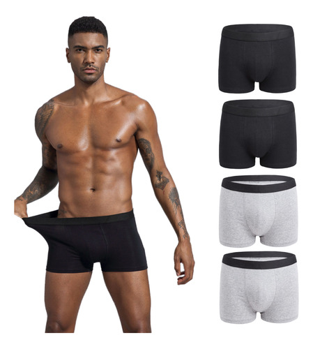 4pzs Algodón Boxer Hombre Calzones Ropa Interior Para Hombre