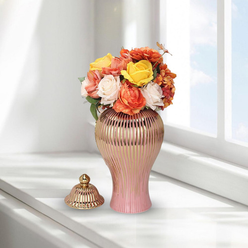 Jarrón De Flores De Cerámica, Tarro 20cmx42cm 20cmx42cm