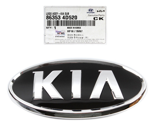 Kia Sportage Revolution Emblema Relieve Delantero Original 
