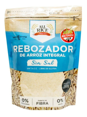 Rebozador De Arroz Sin Sal X 250 Gr - All Rice