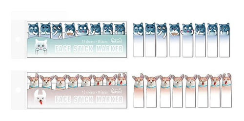 Separador Anime Gatos Libros Cuadernos Sticker Paqx120+envio