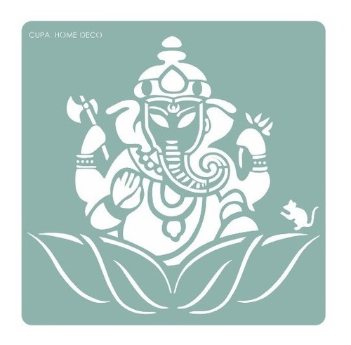 Stencils Decorativo Ganesha Indu 30x30