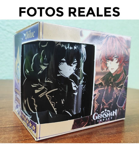 Taza Videojuego Genshin Impact Xiao Premium Oro