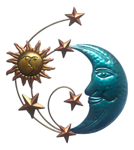 Colgante De Metal Con Forma De Sol, Luna Y Estrellas Para Co