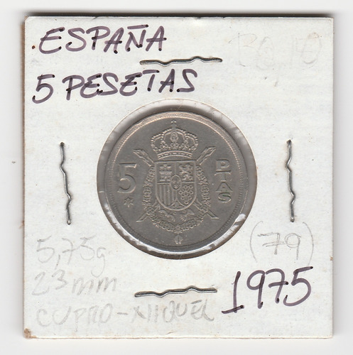 Moneda España 5 Pesetas 1975 (79) Vf+