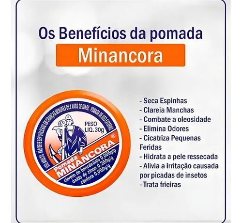 Acnezil Gel 20g Trata Cravos E Espinhas + Pomada Minancora