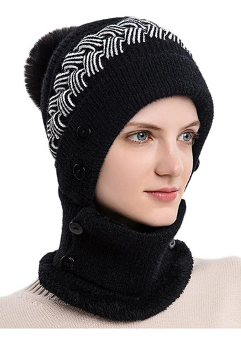 Gorro Polar Holgado De Una Pieza Para Mujer Sombreros Bufand