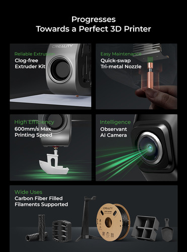 Impresora 3d Creality K1c 300°c-600 Mm/s + Envío