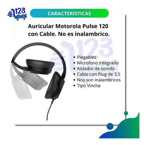 Auricular Motorola Pulse 120 Original Con Micrófono