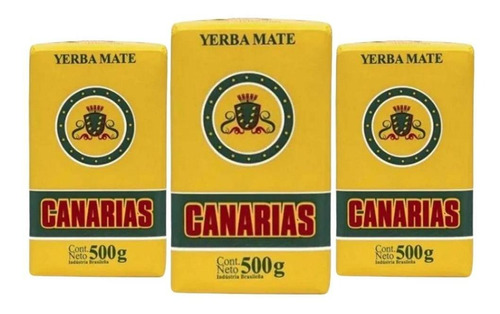 Kit 3 Ervas Chimarrão Canarias Tradicional Importada 500gr