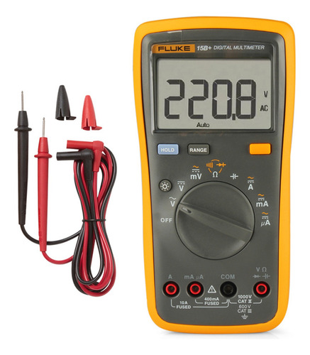 Fluke F15b+ - Multímetro Portátil Digital (4000 Cuentas)z A