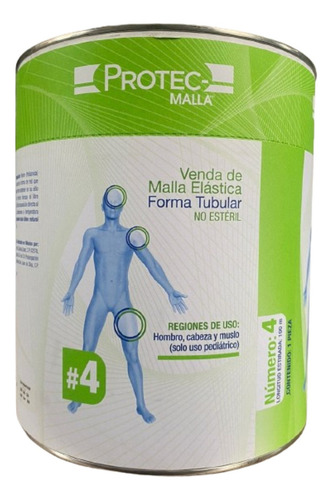 Protec Venda Malla Tubular No. 4 100 M Color Blanco