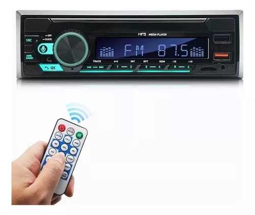 Radio De Coche Reproductor Estéreo Bluetooth Manos Libres Llamadas Coche  Bluetooth Reproductor De Mp3 Soporte Control De Voz Serendint VI011690-00
