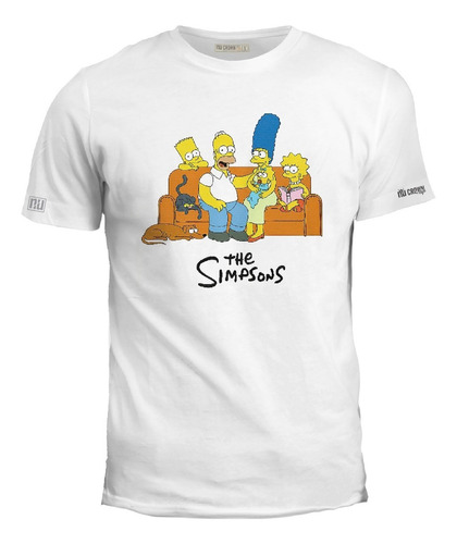 Camiseta Estampada  Los Simpson Familia Sofa Bart Homero Ink