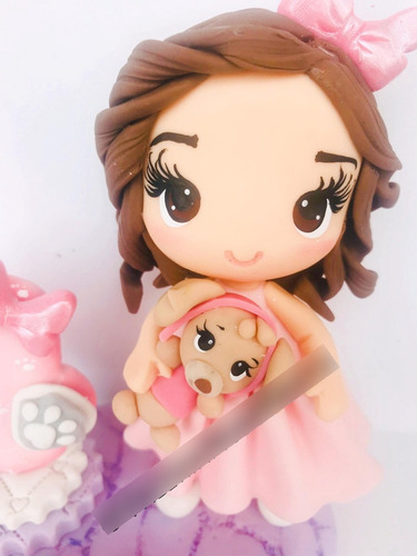Vela Paw Patrol Sky Niña Skye Cake Topper Pasta Francesa