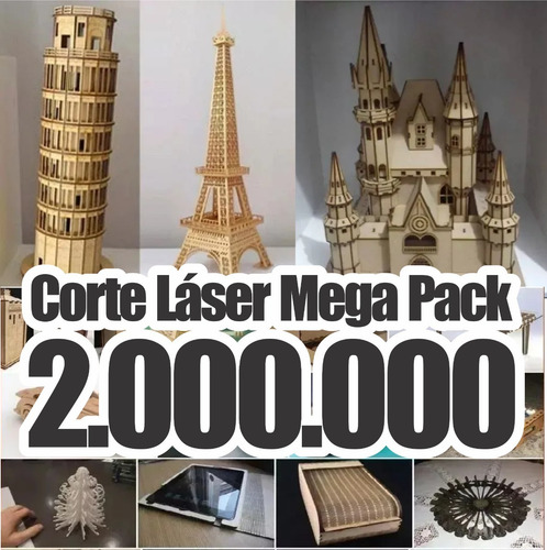 Mega Pack Gold 2.000.000 Vectores Para Cortes Laser 3d Y 2d