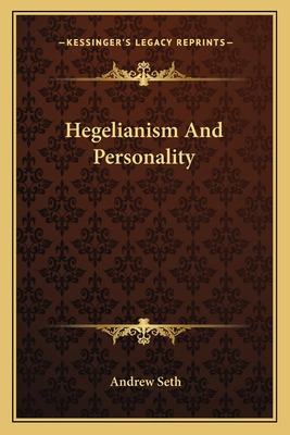 Libro Hegelianism And Personality - Seth, Andrew
