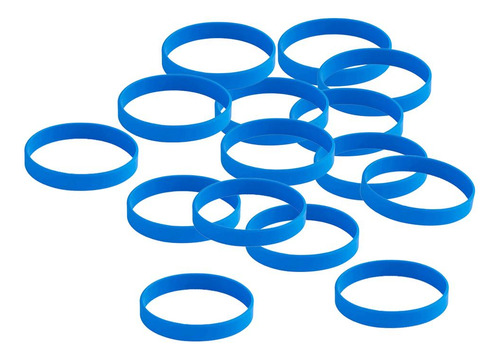 4 X 15pcs / Lot Muñequeras De Goma Deportiva Elástica Azul