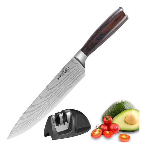 Beafuorct 8inch Stainless Steel Chef Knife Set Professional