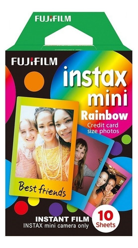 Filme Fujifilm Instax Mini Com 10 Fotos - Rainbow
