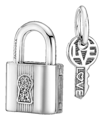 Dije O Charm Pandora Padlock And Key Dangle Charm Original