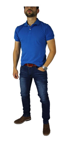Imagen 5 de 5 de Pantalón Jeans Elasticado Hombre Skinny Semipitillo
