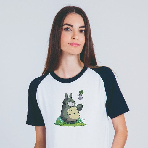 Imagen 2 de 7 de Anime Totoro - Remera - Ranglan / Modal