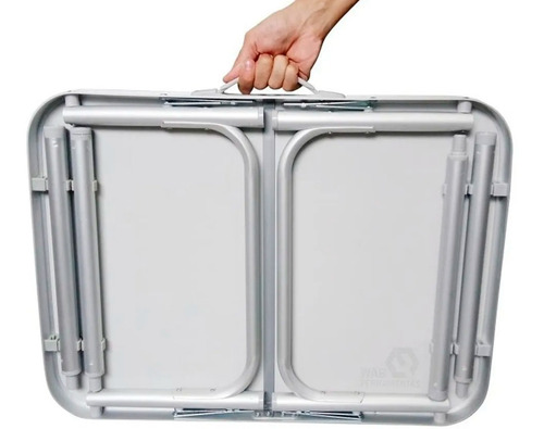 Imagem 4 de 5 de Mesa Dobravel Portatil Vira Maleta Camping Praia 60x45cm