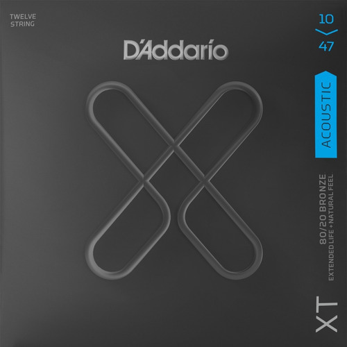 Daddario Xtapb1047-12 Cuerdas Guitarra Docerola 10-47