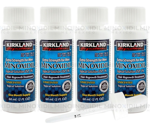 Imagen 1 de 4 de Minoxidil Kirkland 5% Solución Tópica 4 Meses De Tratamiento