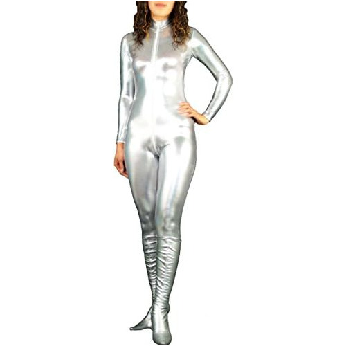 Mono De Licra Metálica Brillante, Unitard, Catsuit