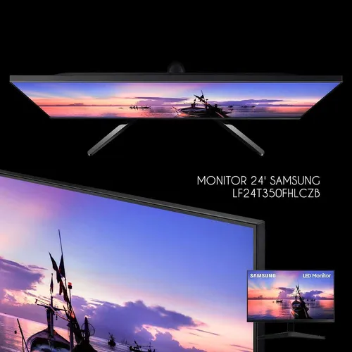 Monitor Samsung 24 Pulgadas Lf24t350fhlczb Gamer