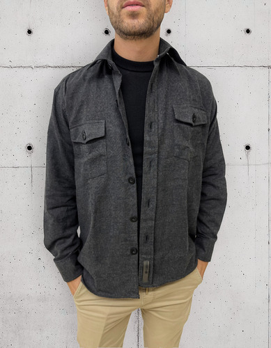Camisaco Viyela Lisa Abrigado Invierno Holgado