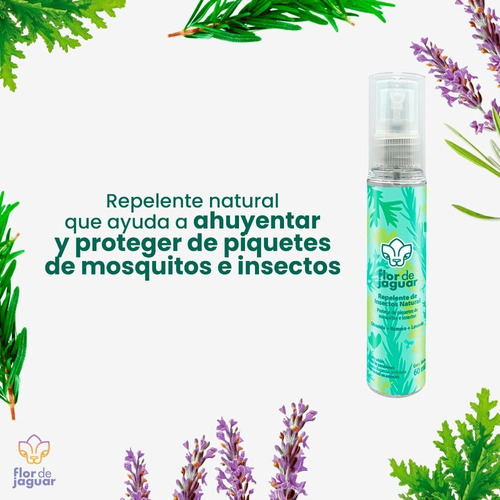 Flor De Jaguar I Repelente De Insectos Natural En Spray 60ml