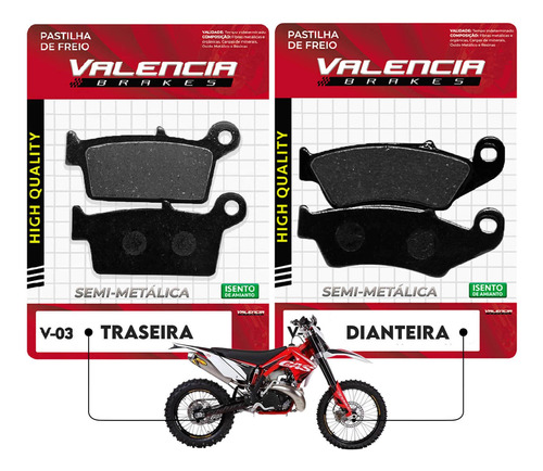 Jogo Pastilha Freio Diant+tras Gasgas Ec 250 2000 A 2011