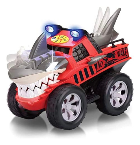 Carro Manual De Tiburón De Baterías Road Rockers Shark Rojo (Usado)